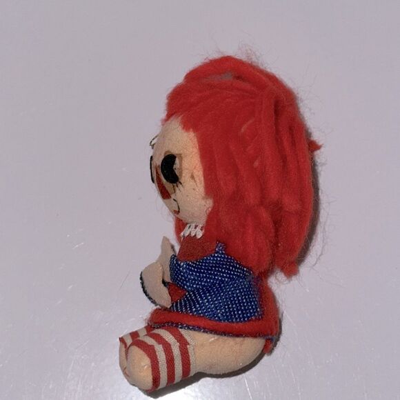 Vintage 60s/70s Raggedy Ann Flocked Styrofoam Christmas Tree Ornament - Picture 4 of 7